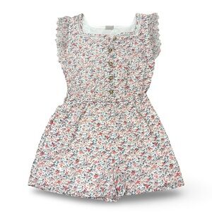 Abercrombie Kids Floral Button-Up Romper Girls Size 9/10